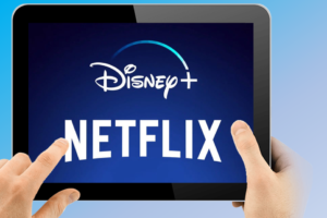 Nettbrett med Disney og Netflix på